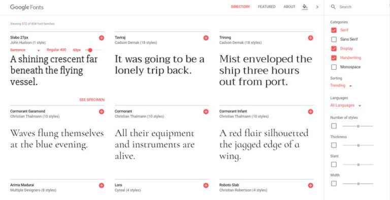 Google Fonts Redesign | Designtrax